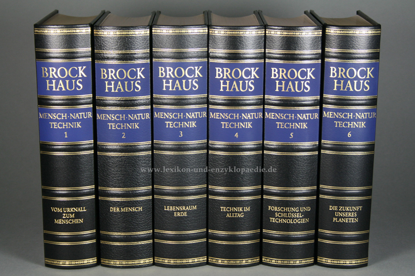 Brockhaus die bibliothek mensch natur technik 6 baende exklusiv cabra leder 01