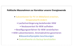 Politische Massnahmen
